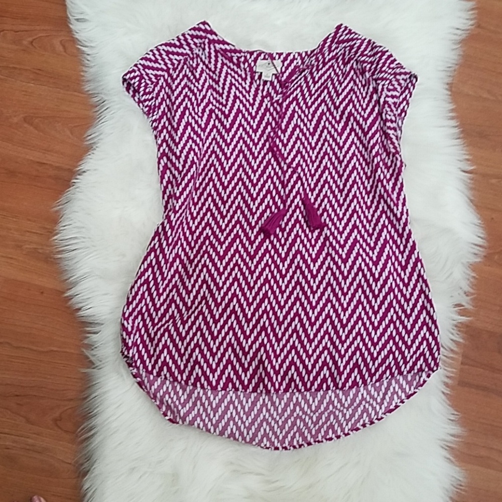 Magenta Chevron patterned St John's Bay sz small